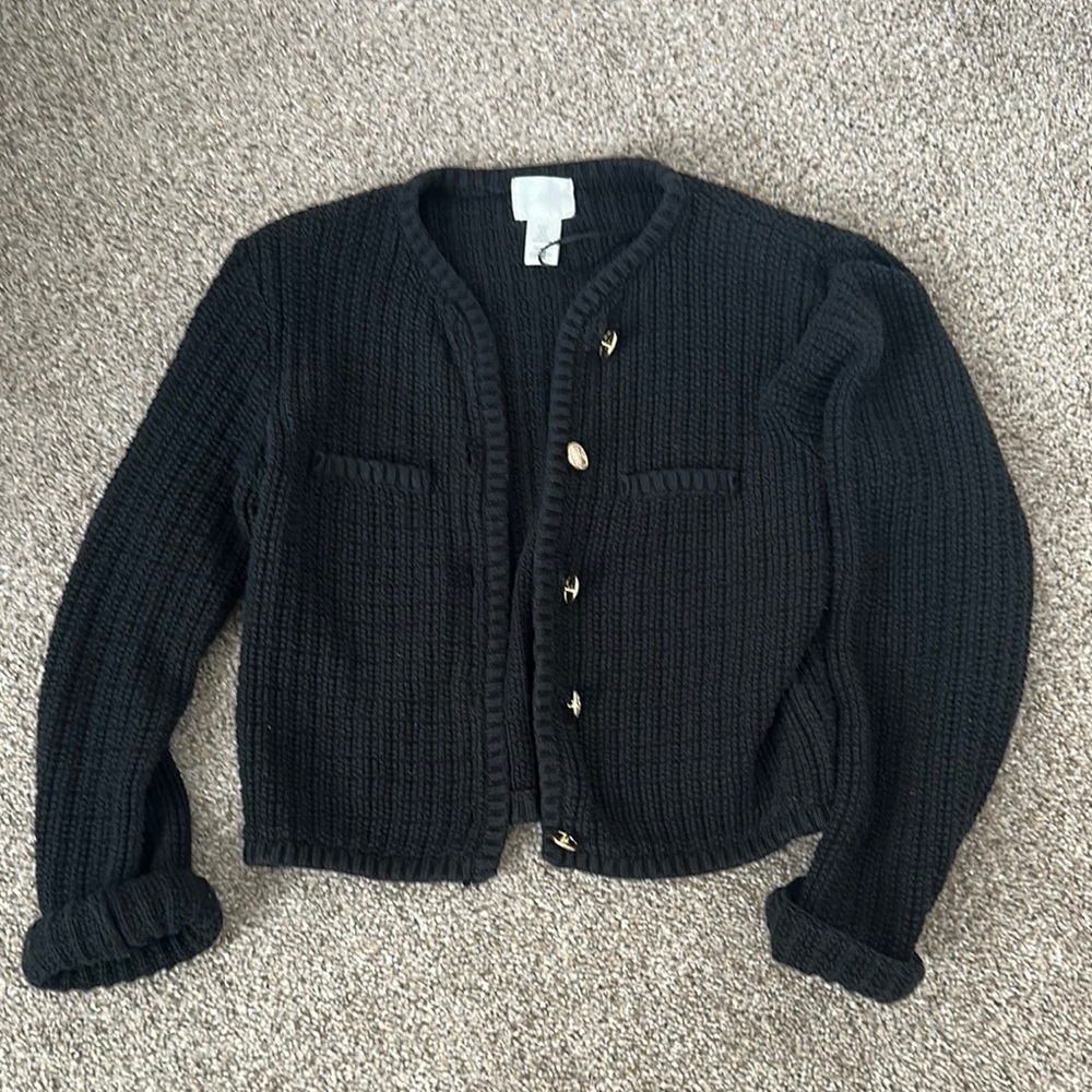 H&M Black Knit Blazer